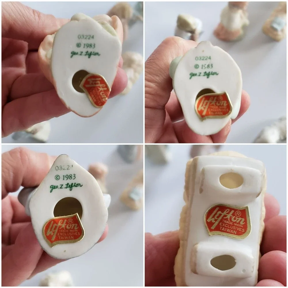 VINTAGE 8 PIECE‎ LEFTON CHRISTMAS NATIVITY FIGURINES MADE IN Taiwan